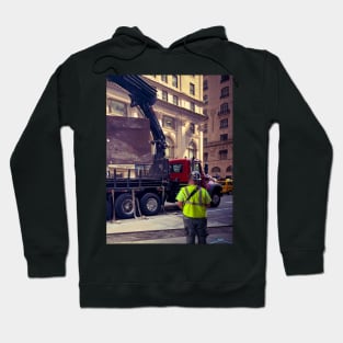 Midtown Manhattan Fifth Avenue Men At Work NYC Hoodie